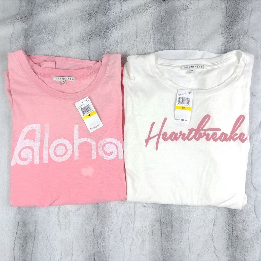 Junk Food Set Of Two Summer Graphic Tops Tank & T